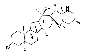 (23R)-17,23-epoxy-(5α,13βH)-veratrane-3β,13-diol结构式