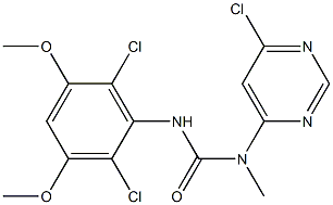 1-(6-chloropyrimidin-4-yl)-3-(2,6-dichloro-3,5-dimethoxyphenyl)-1-methylurea Structure