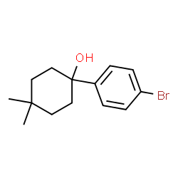 4-(4-Bromophenyl)-4-hydroxy-1,1-dimethylcyclohexane structure