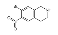 7-溴-6-硝基-1,2,3,4-四氢异喹啉结构式