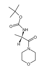 ((1 S)-Methyl-2-morpholin-4-yl-2-oxo-ethyl)-carbamic acid tert-butyl ester结构式