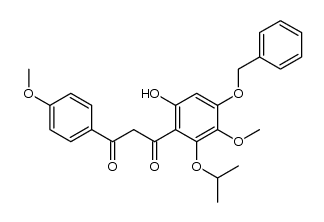 1-(4-(benzyloxy)-6-hydroxy-2-isopropoxy-3-methoxyphenyl)-3-(4-methoxyphenyl)propane-1,3-dione Structure