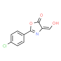 5(4H)-Oxazolone,2-(4-chlorophenyl)-4-(hydroxymethylene)-结构式