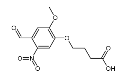 4-(4-formyl-2-methoxy-5-nitrophenoxy)butanoic acid Structure