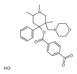 1,2,5-trimethyl-5-morpholin-4-ylmethyl-4-(4-nitro-benzoyloxy)-4-phenyl-piperidine, hydrochloride Structure