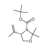 (4S)-4-(1-Methylethenyl)-3-(tert-butoxycarbonyl)-2,2-dimethyl-1,3-oxazolidine Structure