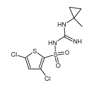 N-[(3,5-dichlorothien-2-yl)sulfonyl]-N'-(1-methylcyclopropyl)guanidine Structure