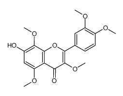 7-hydroxy-3,3',4',5,8-pentamethoxyflavone Structure