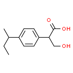 Benzeneacetic acid,-alpha--(hydroxymethyl)-4-(1-methylpropyl)- (9CI)结构式