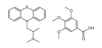 3,4,5-trimethoxybenzoic acid, compound with N,N,α-trimethyl-10H-phenothiazine-10-ethylamine (1:1)结构式