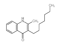 3-heptyl-2-methyl-1H-quinolin-4-one structure