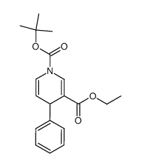 ethyl 1-tert-butoxycarbonyl-4-phenyl-1,4-dihydropyridine-3-carboxylate结构式