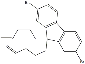 2,7-dibromo-9,9-di(pent-4-en-1-yl)-9H-fluorene结构式