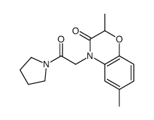 Pyrrolidine, 1-[(2,3-dihydro-2,6-dimethyl-3-oxo-4H-1,4-benzoxazin-4-yl)acetyl]- (9CI) picture