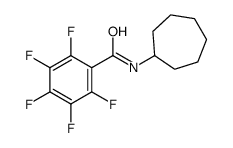 N-cycloheptyl-2,3,4,5,6-pentafluorobenzamide结构式