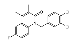 1-[(3,4-dichlorophenyl)methyl]-6-fluoro-3,4-dimethylquinolin-2-one Structure