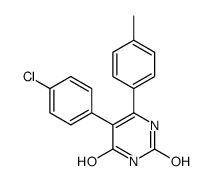 5-(4-chlorophenyl)-6-(4-methylphenyl)-1H-pyrimidine-2,4-dione结构式