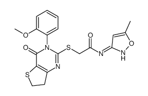 2-[[3-(2-methoxyphenyl)-4-oxo-6,7-dihydrothieno[3,2-d]pyrimidin-2-yl]sulfanyl]-N-(5-methyl-1,2-oxazol-3-yl)acetamide Structure