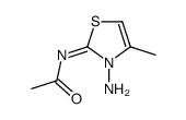 N-(3-amino-4-methyl-1,3-thiazol-2-ylidene)acetamide结构式