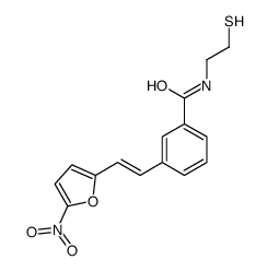 3-[2-(5-nitrofuran-2-yl)ethenyl]-N-(2-sulfanylethyl)benzamide结构式