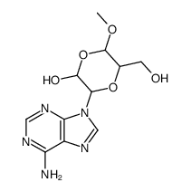 3-(6-amino-purin-9-yl)-5-hydroxymethyl-6-methoxy-[1,4]dioxan-2-ol结构式