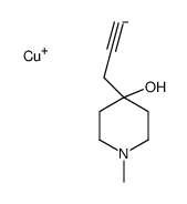 copper(1+),1-methyl-4-prop-2-ynylpiperidin-4-ol结构式