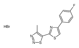 5-(4-(4-fluorophenyl)thiazol-2-yl)-4-methyl-1,2,3-thiadiazole hydrobromide Structure