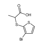 2-(3-bromothiophen-2-yl)sulfanylpropanoic acid Structure