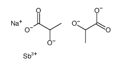 sodium bis[lactato(2-)-O1,O2]antimonate(1-)结构式