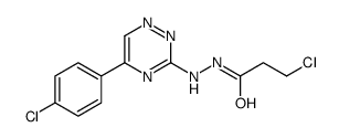 3-chloro-N'-[5-(4-chlorophenyl)-1,2,4-triazin-3-yl]propanehydrazide Structure