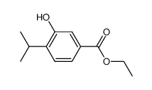 3-hydroxy-4-isopropyl-benzoic acid ethyl ester Structure