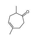 2,5-dimethylcyclohept-4-en-1-one结构式