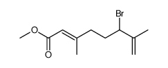 methyl 6-bromo-3,7-dimethylocta-2,7-dienoate Structure