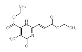 ethyl 2-(2-ethoxycarbonylethenyl)-5-methyl-6-oxo-3H-pyrimidine-4-carboxylate结构式