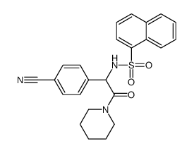 N-[1-(4-cyanophenyl)-2-oxo-2-piperidin-1-ylethyl]naphthalene-1-sulfonamide Structure