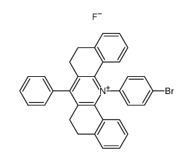 14-(4-bromophenyl)-7-phenyl-5,6,8,9-tetrahydrodibenzo[c,h]acridin-14-ium fluoride Structure