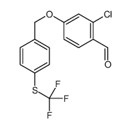 2-chloro-4-[[4-(trifluoromethylsulfanyl)phenyl]methoxy]benzaldehyde Structure