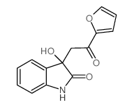 3-[2-(furan-2-yl)-2-oxoethyl]-3-hydroxy-1H-indol-2-one structure