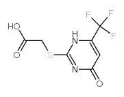 [[1,4-二氢-4-氧代-6-(三氟甲基)-2-嘧啶]硫代]-乙酸结构式