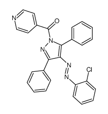 [4-(2-Chloro-phenylazo)-3,5-diphenyl-pyrazol-1-yl]-pyridin-4-yl-methanone Structure