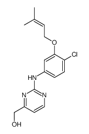 {2-[4-Chloro-3-(3-methyl-but-2-enyloxy)-phenylamino]-pyrimidin-4-yl}-methanol Structure