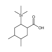 Cyclohexanecarboxylic acid, 4,5-dimethyl-2-(trimethylsilyl) Structure