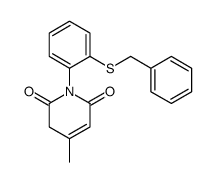 1-(2-benzylsulfanylphenyl)-4-methyl-3H-pyridine-2,6-dione结构式