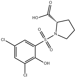 1-[(3,5-Dichloro-2-hydroxyphenyl)sulfonyl]-L-proline Structure