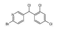 2-bromo-5-[chloro-(2,4-dichlorophenyl)methyl]pyridine结构式