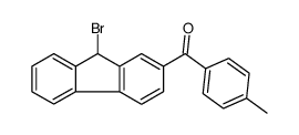 (9-bromo-9H-fluoren-2-yl)-(4-methylphenyl)methanone Structure