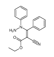 ethyl 3-(N-aminoanilino)-2-cyano-3-phenylprop-2-enoate结构式