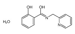 2-hydroxy-N-(pyridin-2-ylmethyl)benzamide,hydrate Structure