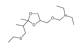 N-ethyl-N-[[2-(1-ethylsulfanylpropan-2-yl)-2-methyl-1,3-dioxolan-4-yl]methoxymethyl]ethanamine Structure