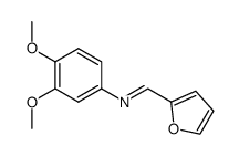 (3,4-Dimethoxy-phenyl)-[1-furan-2-yl-meth-(E)-ylidene]-amine结构式